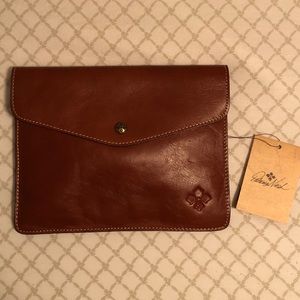 Brown Leather Envelope Purse
